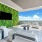 Sky lounge with wet bar with dining & lounge seating
